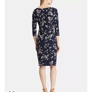 LAUREN RALPH LAUREN
Floral-Print Cowlneck Jersey Dress